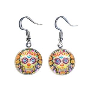 Handcrafted Sugar Skull Earrings